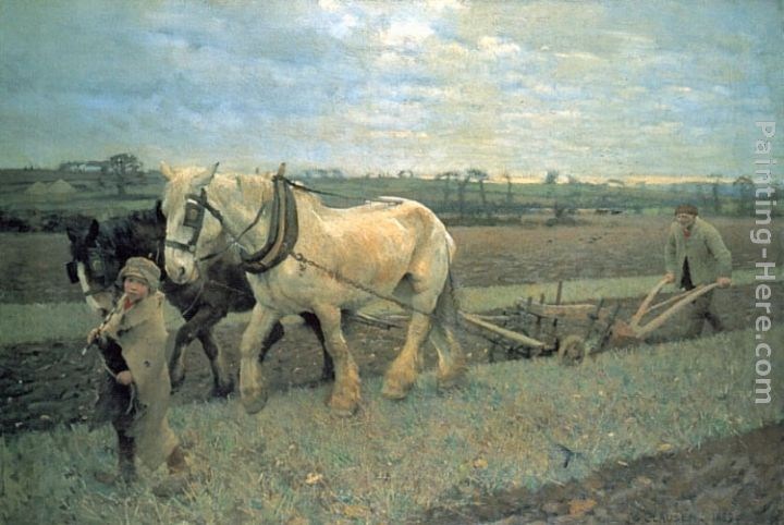 Sir George Clausen Ploughing